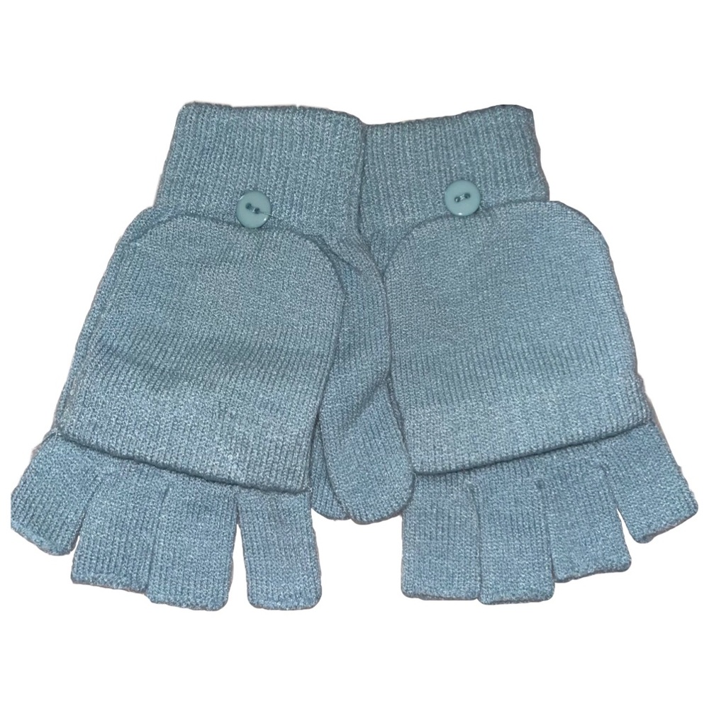 Adorable baby blue fingerless with mitten cover